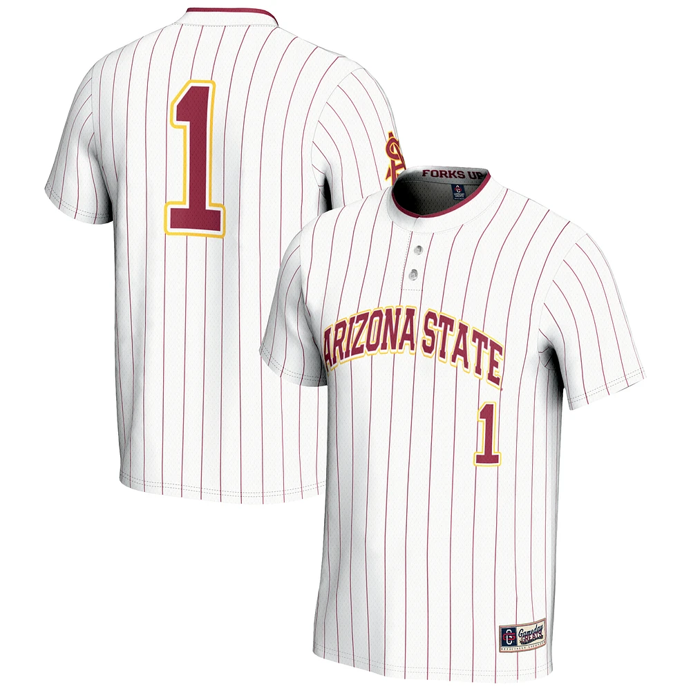 Youth GameDay Greats #1 White Arizona State Sun Devils Lightweight Softball Jersey