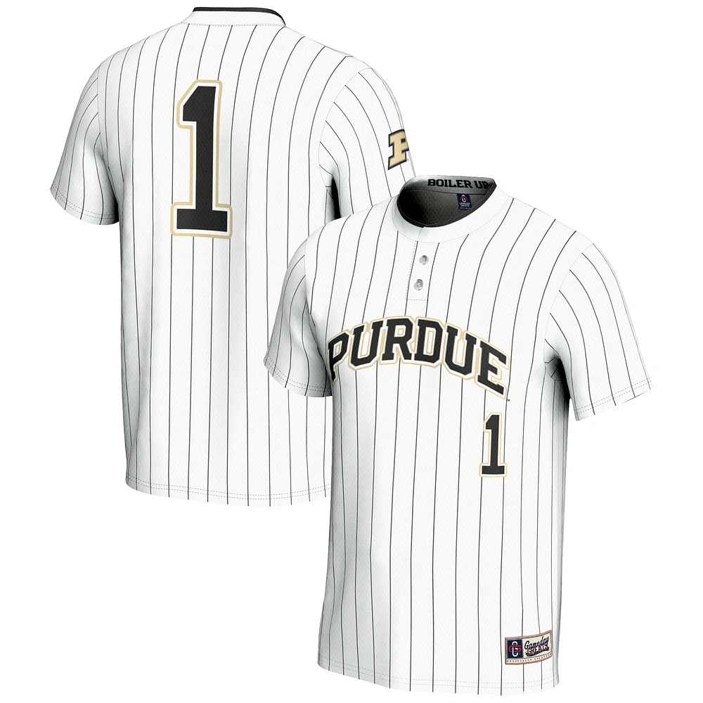 Youth GameDay Greats #1 White Purdue Boilermakers Lightweight Softball Jersey