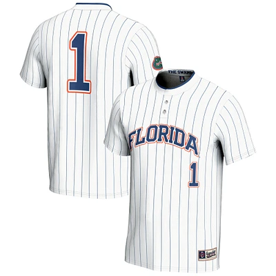 Youth GameDay Greats #1 White Florida Gators Lightweight Softball Jersey