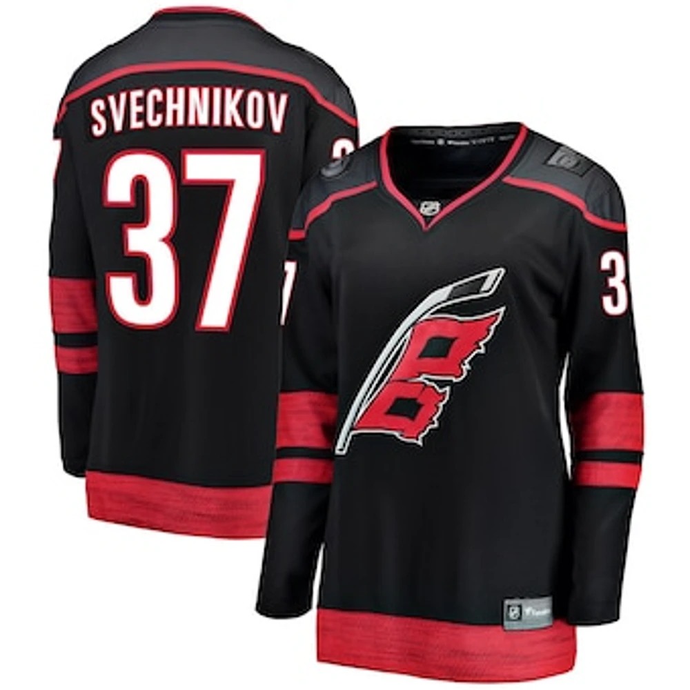 Women's Fanatics Andrei Svechnikov Black Carolina Hurricanes Home Breakaway Player Jersey