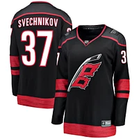 Women's Fanatics Andrei Svechnikov Black Carolina Hurricanes Home Breakaway Player Jersey
