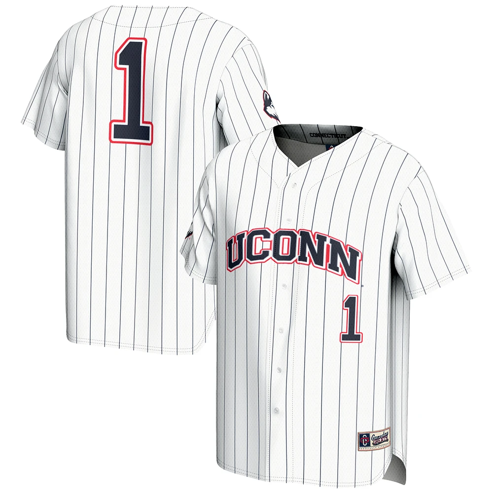 Youth GameDay Greats #1 White UConn Huskies Lightweight Baseball Jersey