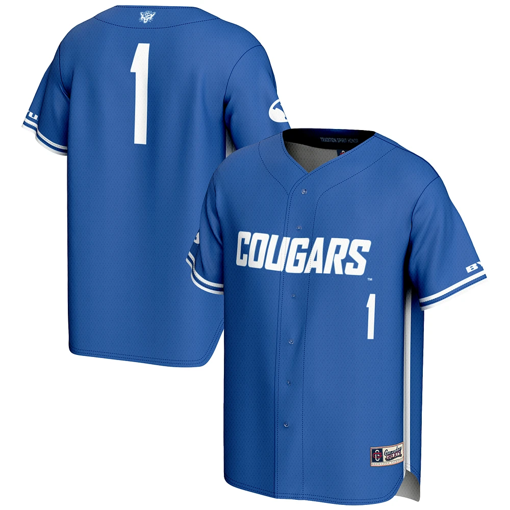 Unisex GameDay Greats #1 Royal BYU Cougars Lightweight Baseball Jersey