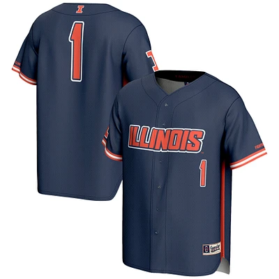 Unisex GameDay Greats #1 Navy Illinois Fighting Illini Lightweight Baseball Jersey