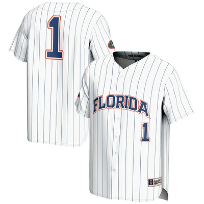 Youth GameDay Greats #1 White Florida Gators Lightweight Baseball Jersey