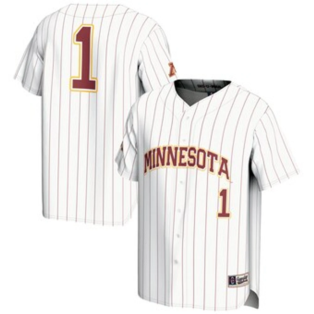 Youth GameDay Greats #1 White Minnesota Golden Gophers Lightweight Baseball Jersey