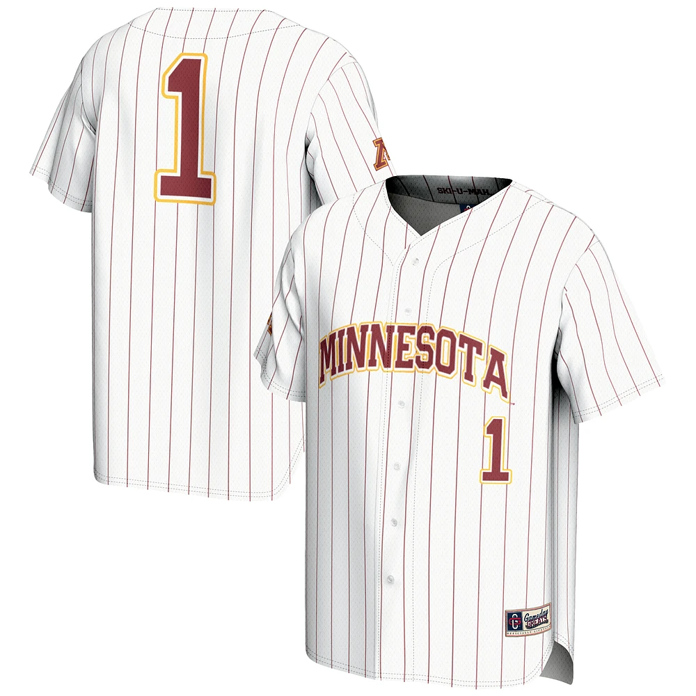 Youth GameDay Greats #1 White Minnesota Golden Gophers Lightweight Baseball Jersey