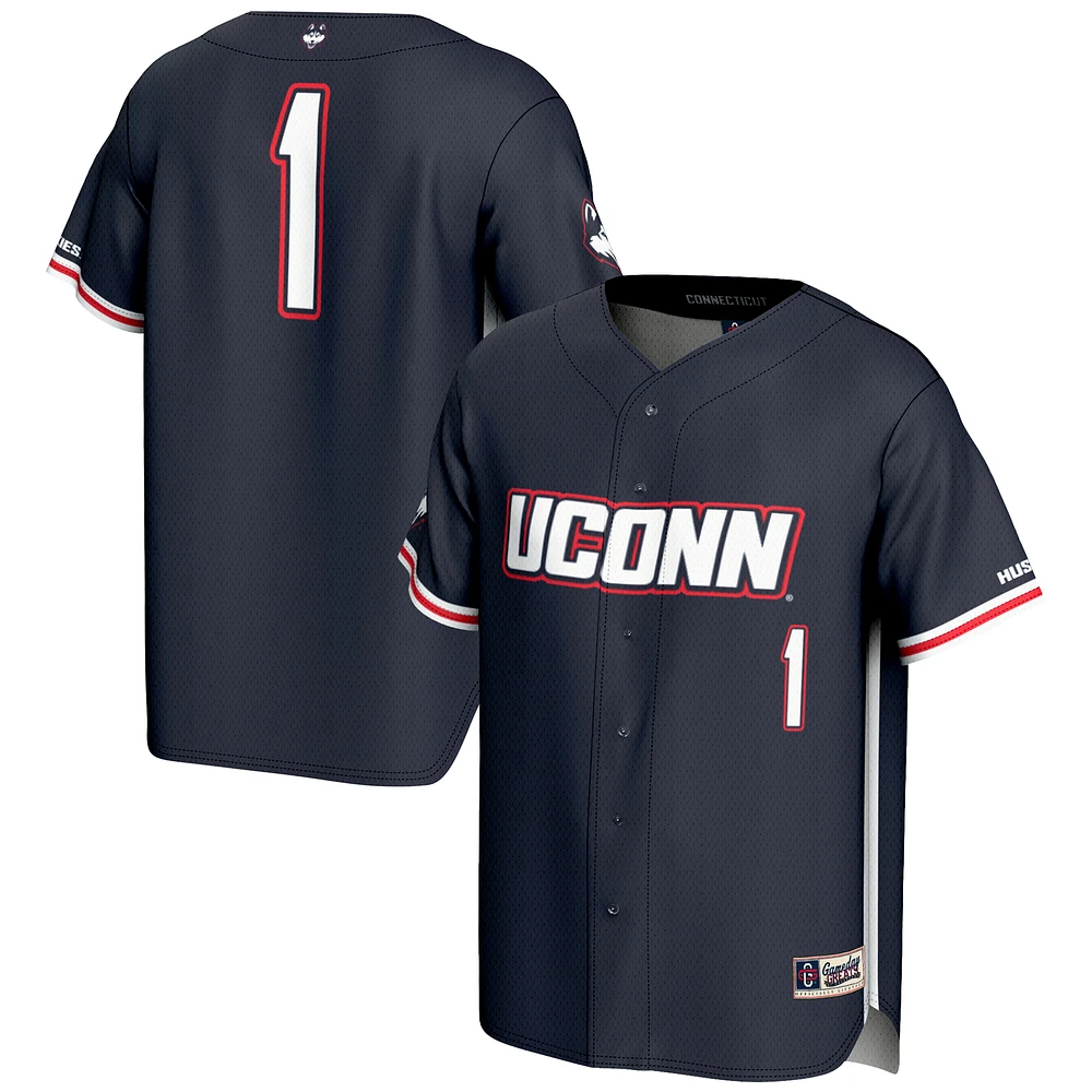 Youth GameDay Greats #1 Navy UConn Huskies Lightweight Baseball Jersey