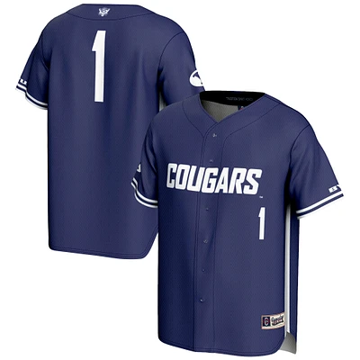 Youth GameDay Greats #1 Navy BYU Cougars Lightweight Baseball Jersey