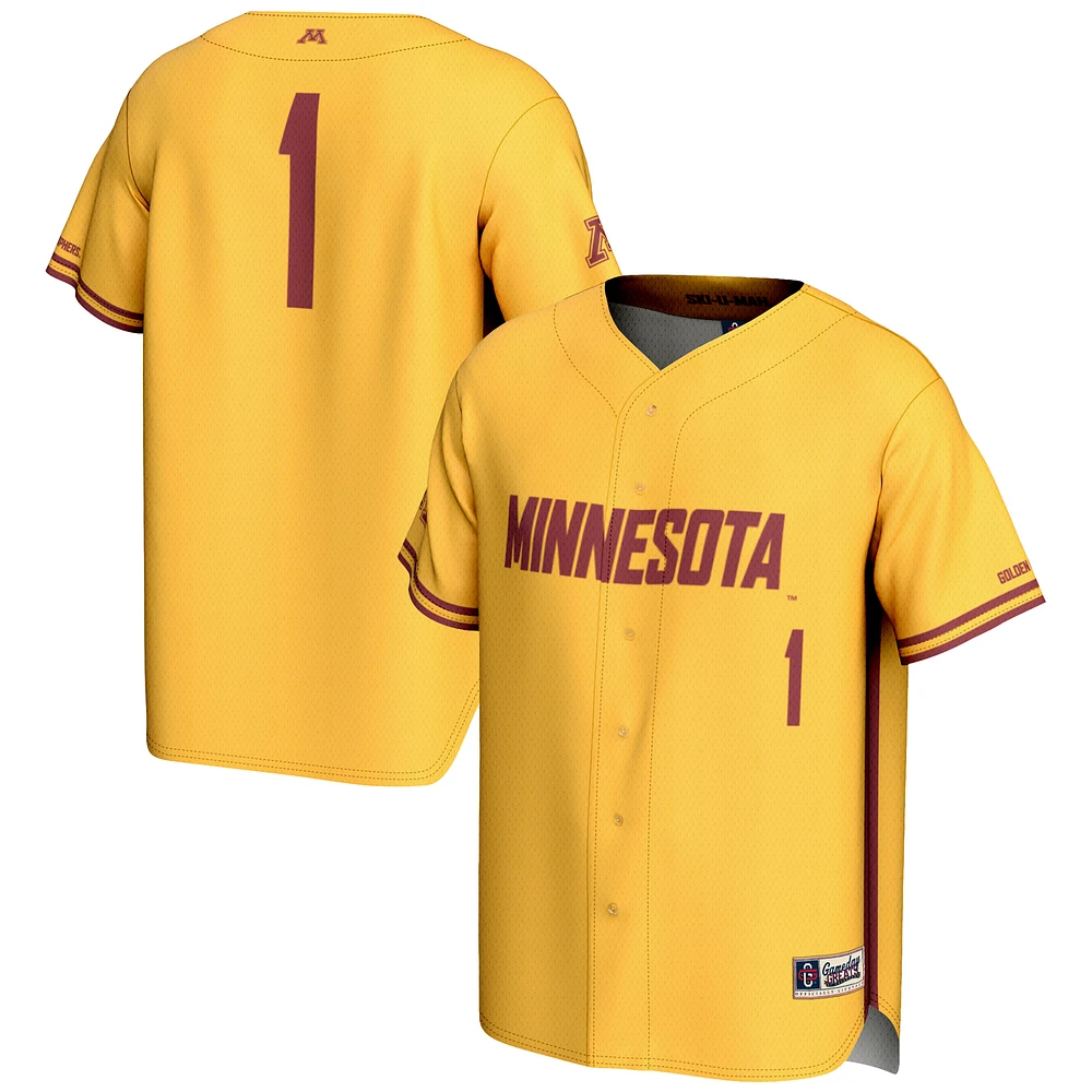 Youth GameDay Greats #1 Gold Minnesota Golden Gophers Lightweight Baseball Jersey
