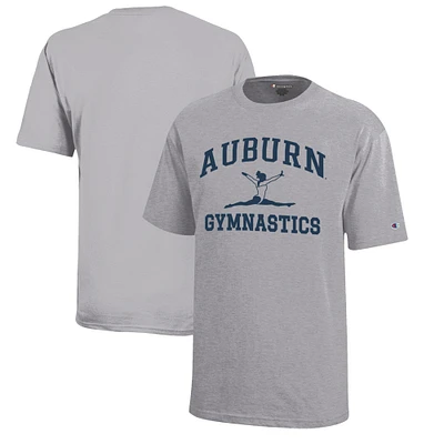 Youth Champion Gray Auburn Tigers Icon Logo Gymnastics T-Shirt