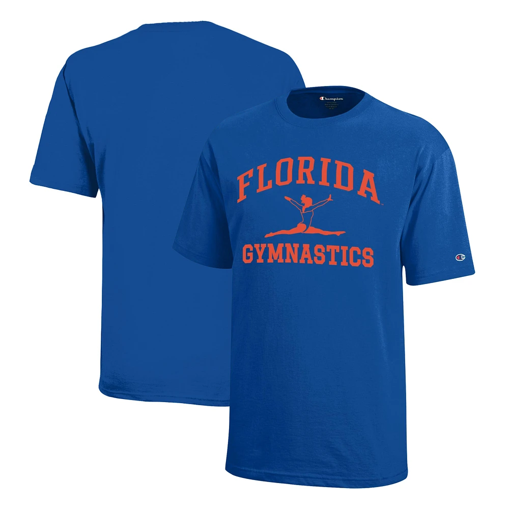 Youth Champion Royal Florida Gators Icon Logo Gymnastics T-Shirt