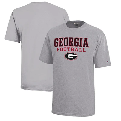 Youth Champion Georgia Bulldogs Stacked Logo Football T-Shirt