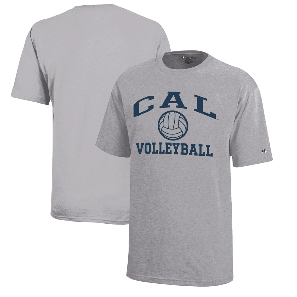 Youth Champion Gray Cal Bears Icon Logo Volleyball T-Shirt