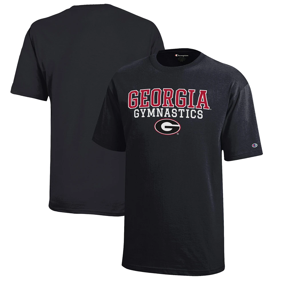 Youth Champion Georgia Bulldogs Stacked Logo Gymnastics T-Shirt