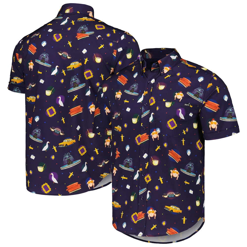 Unisex RSVLTS Purple Friends The One with Everything KUNUFLEX Button-Down Shirt