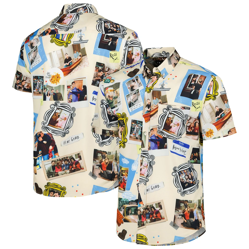 Unisex RSVLTS Cream Friends the One with Memories KUNUFLEX Button-Down Shirt