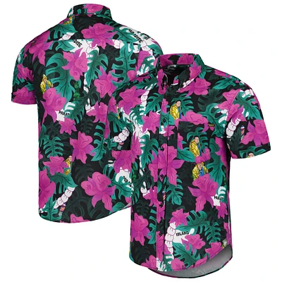 Unisex RSVLTS Black Jurassic Park Nobody Cares KUNUFLEX Button-Down Shirt