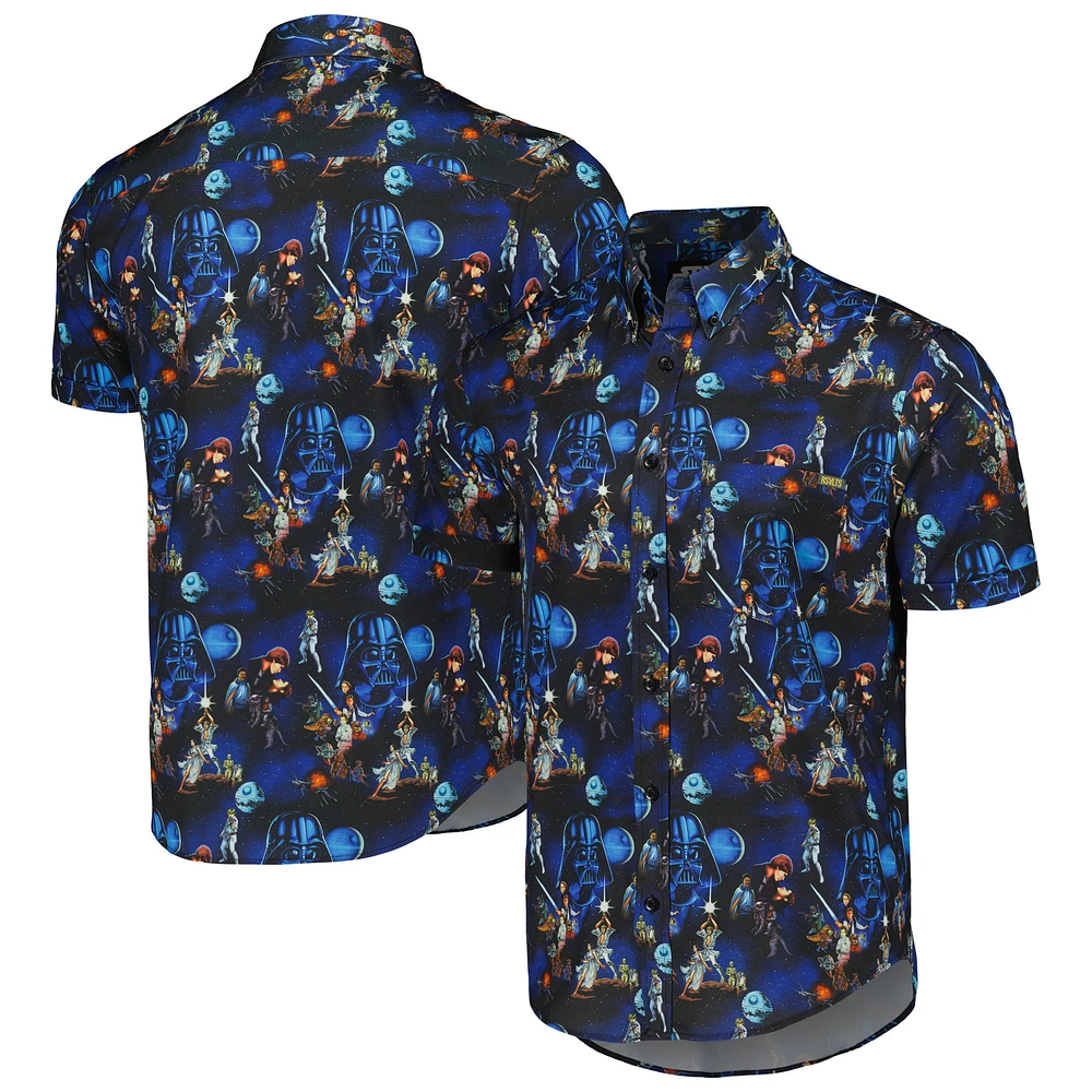 Unisex RSVLTS Black Star Wars The Trilogy KUNUFLEX Button-Down Shirt