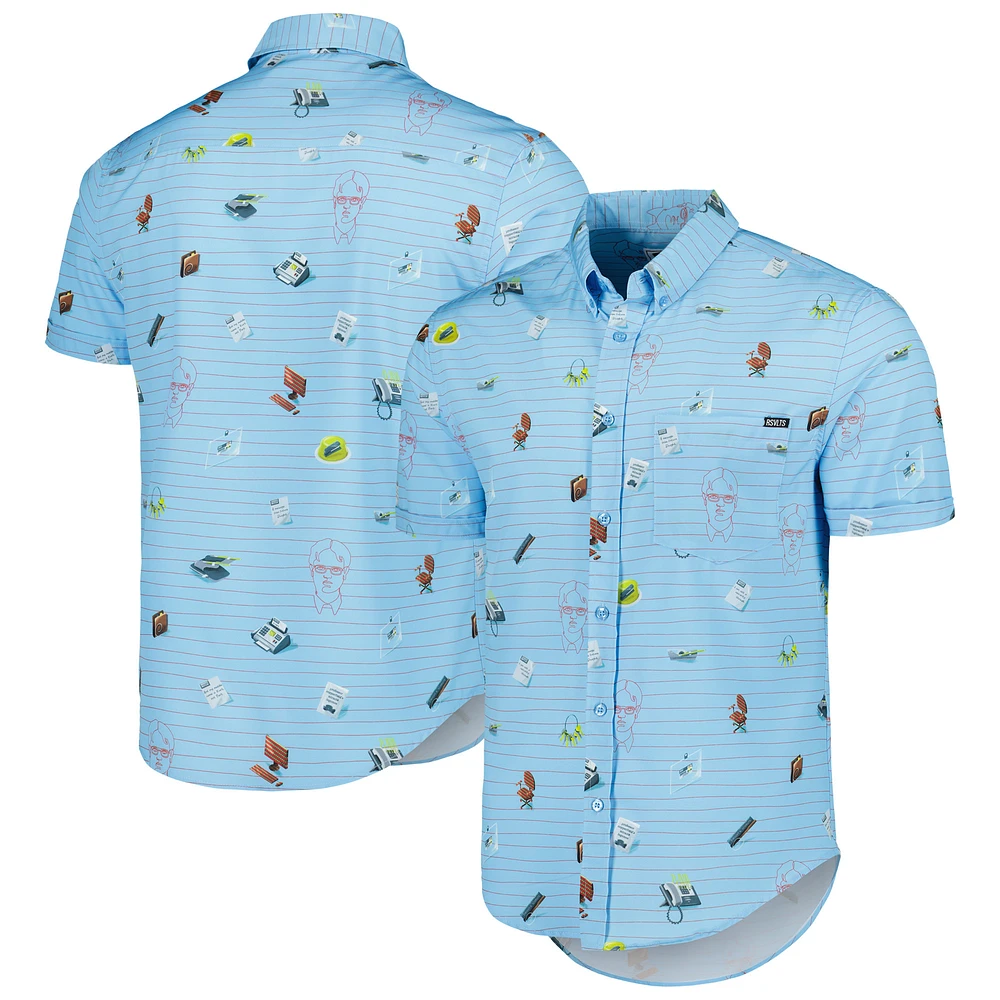 Unisex RSVLTS Light Blue The Office Dammit, Jim! KUNUFLEX Button-Down Shirt