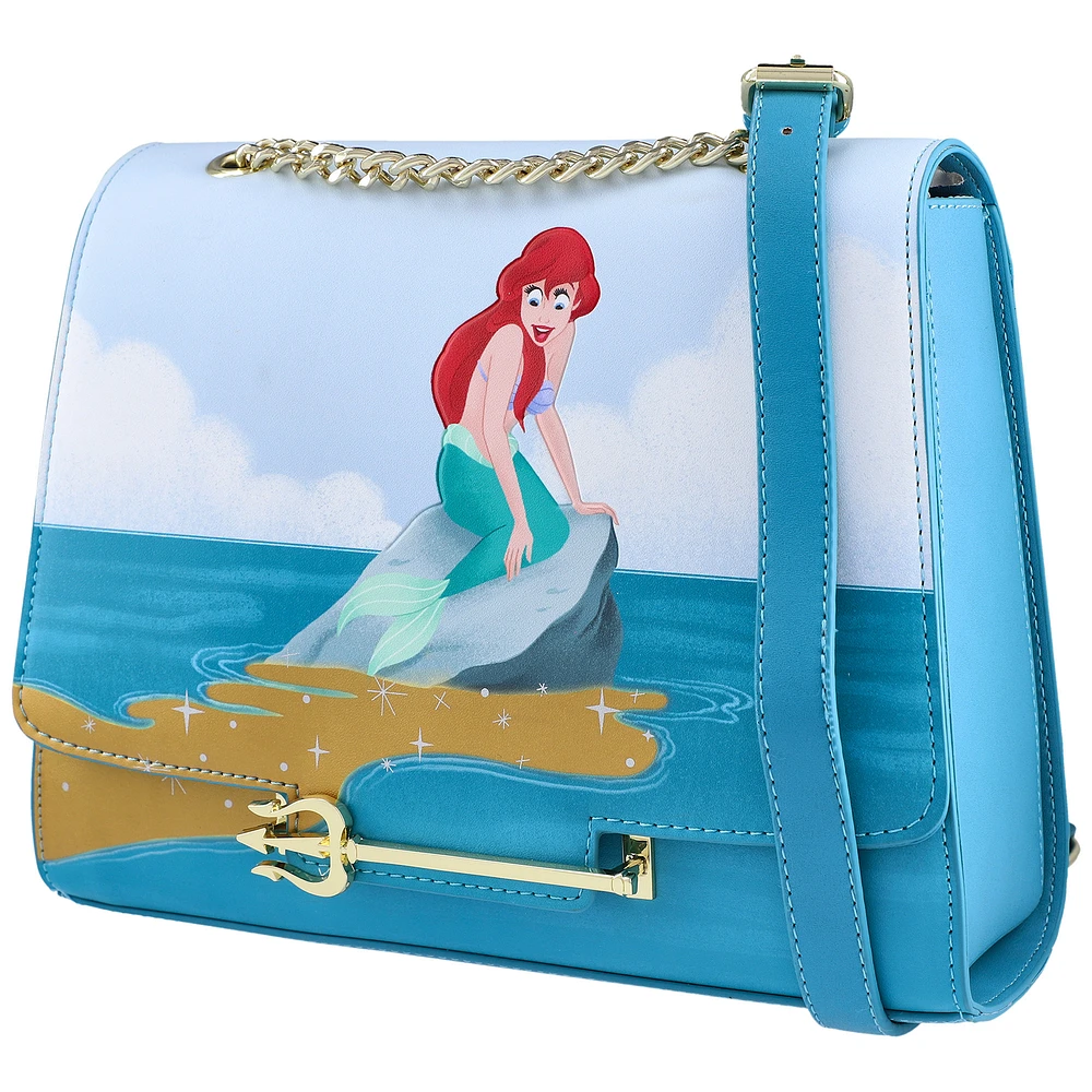 Loungefly Blue The Little Mermaid Triton's Gift Crossbody Purse