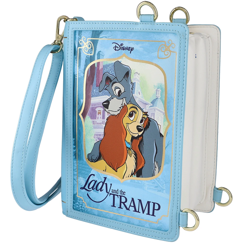 Loungefly Lady and the Tramp Book Convertible Crossbody Bag