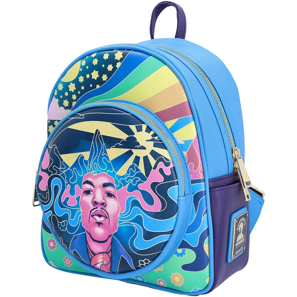 Loungefly Jimi Hendrix Psychedelic Glow Landscape Mini Backpack