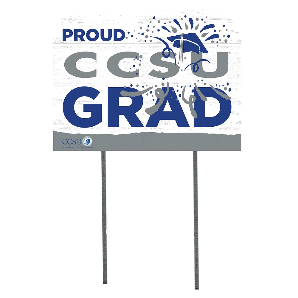Central Connecticut State Blue Devils 18" x 24" Proud Graduate Yard Sign