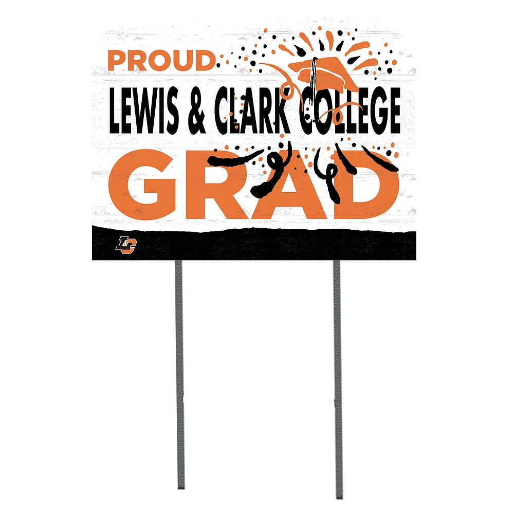 Lewis & Clark College Pioneers 18" x 24" Proud Graduate Yard Sign