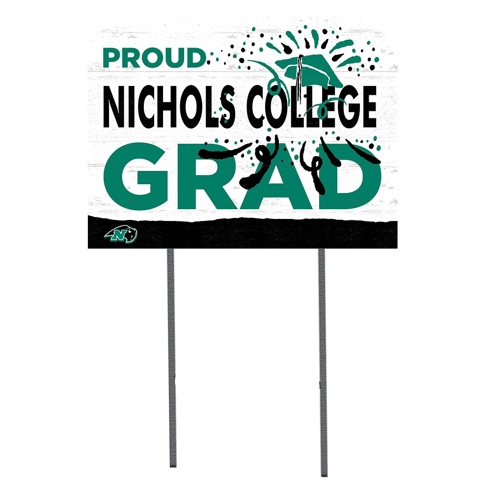 Nichols College Bison 18" x 24" Proud Graduate Yard Sign