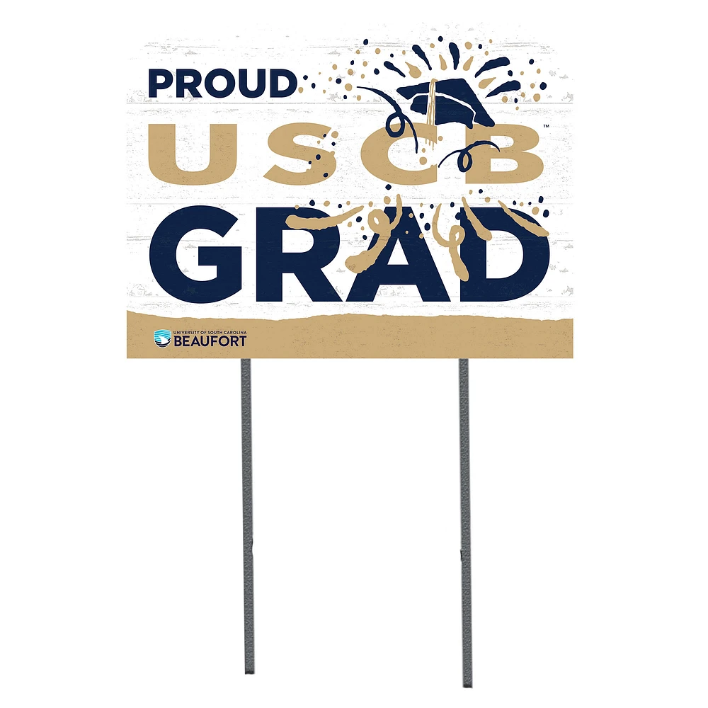 South Carolina Beaufort Sand Sharks 18" x 24" Proud Graduate Yard Sign