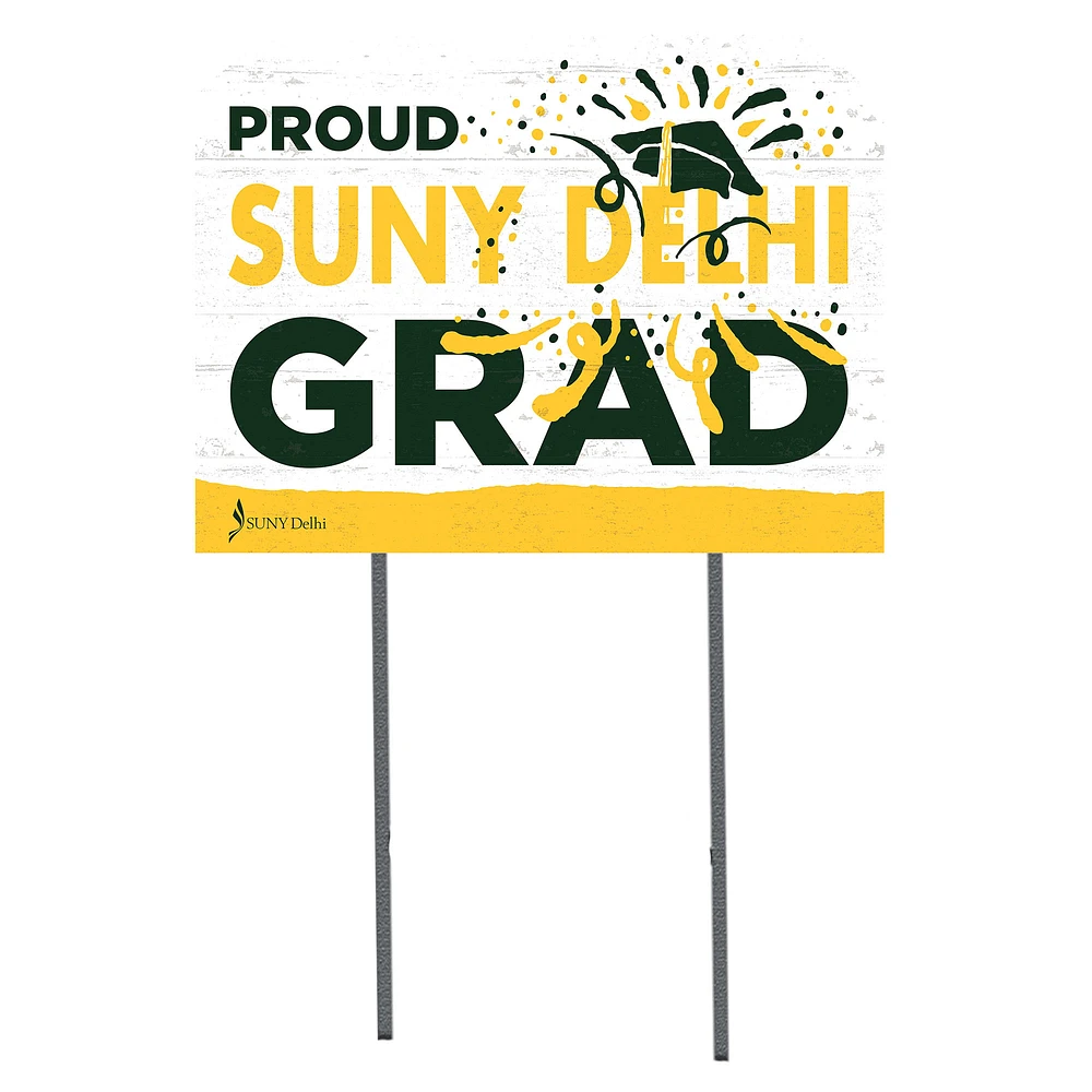 SUNY Delhi Broncos 18" x 24" Proud Graduate Yard Sign
