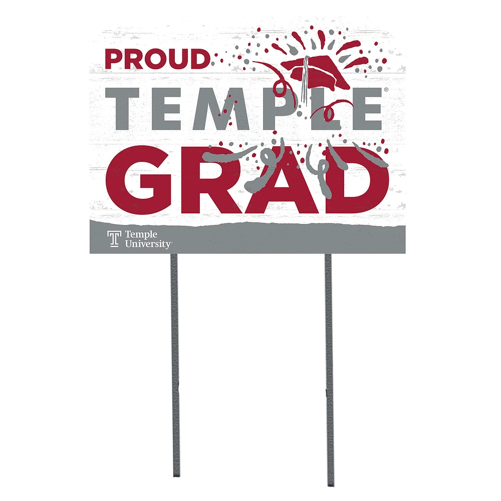 Temple Owls 18" x 24" Proud Graduate Yard Sign