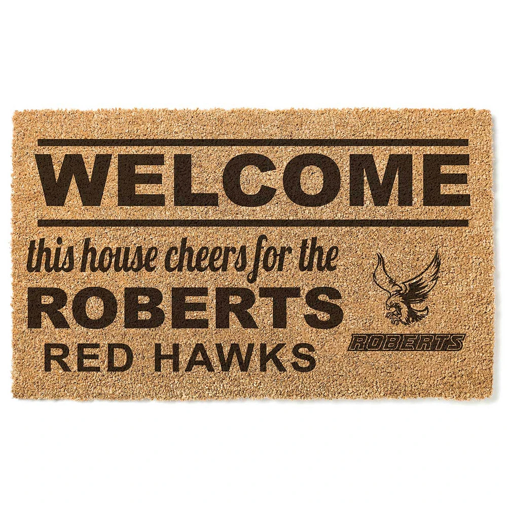 Roberts Wesleyan Redhawks 18" x 30" Welcome Doormat