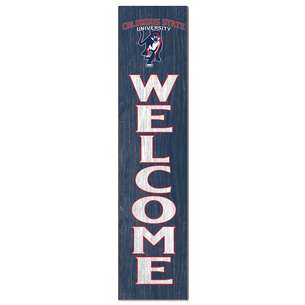 Columbus State Cougars 12" x 48" Welcome Outdoor Leaner