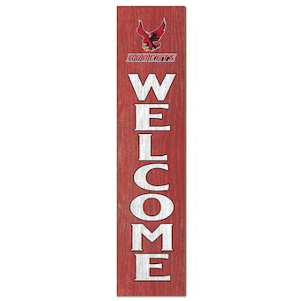 Roberts Wesleyan Redhawks 12" x 48" Welcome Outdoor Leaner