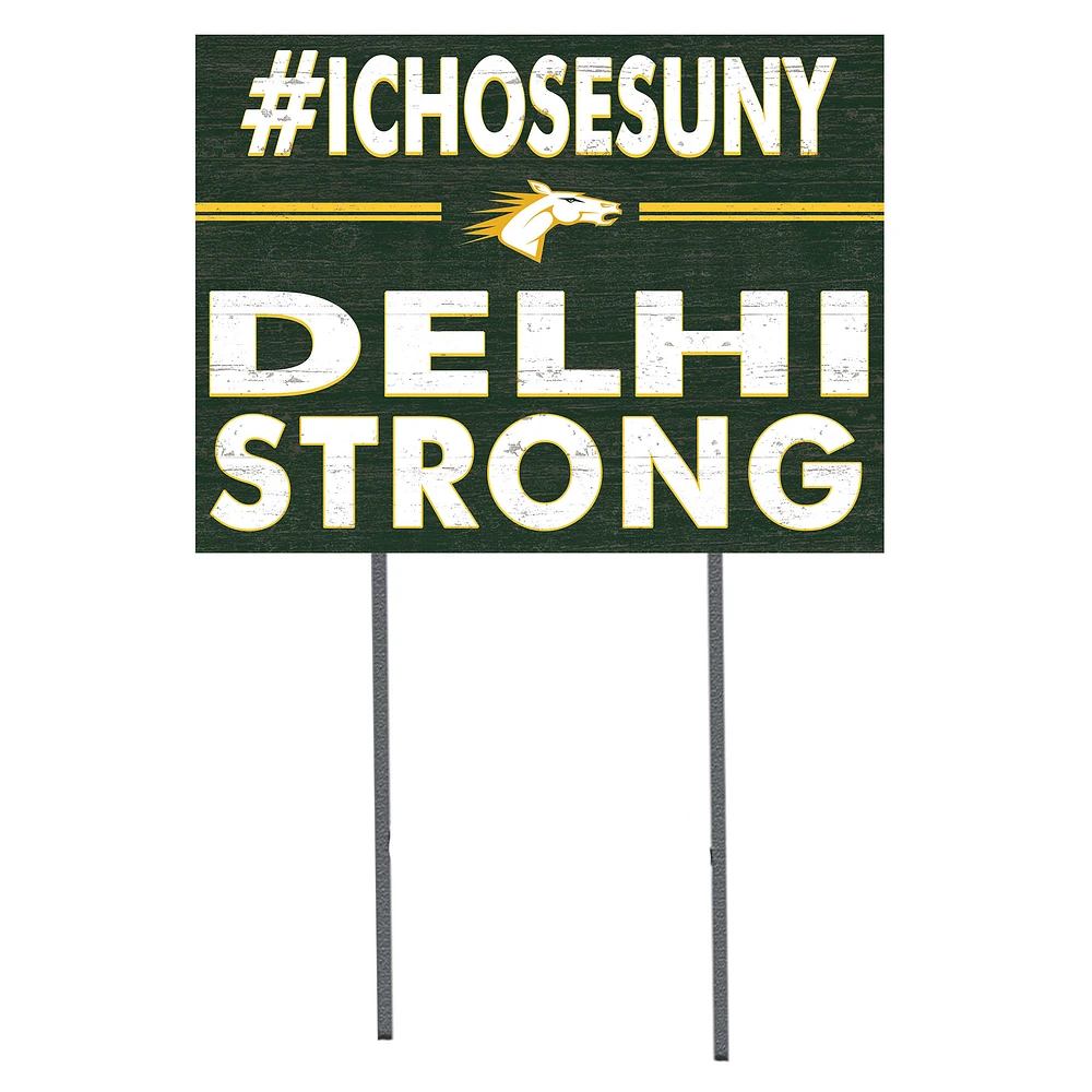 SUNY Delhi Broncos 18" x 24" I Chose Yard Sign