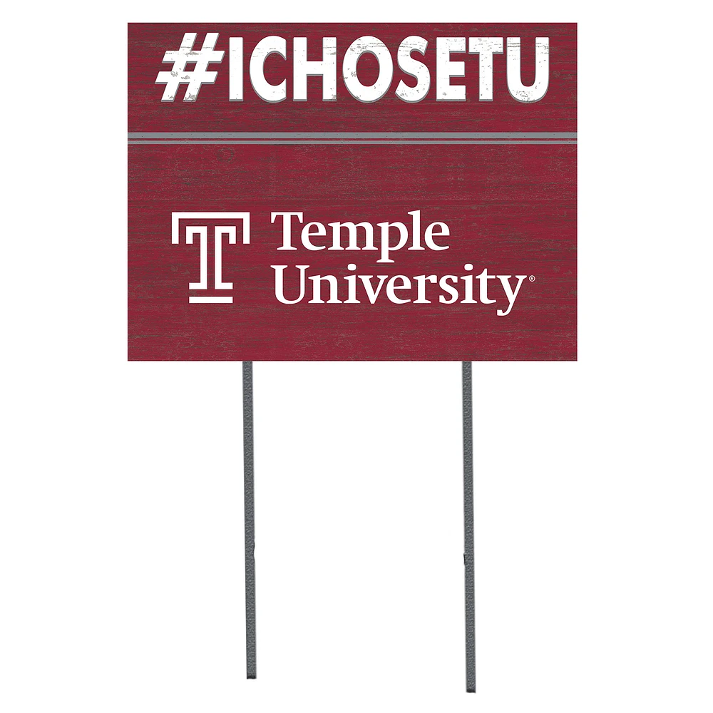Temple Owls 18" x 24" I Chose Yard Sign