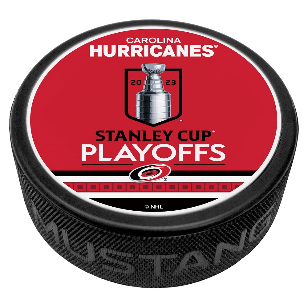 Red Carolina Hurricanes 2023 Stanley Cup Playoffs Hockey Puck