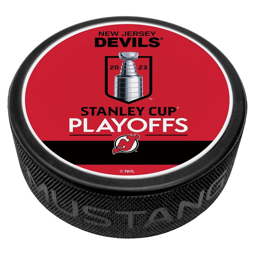 Red New Jersey Devils 2023 Stanley Cup Playoffs Hockey Puck