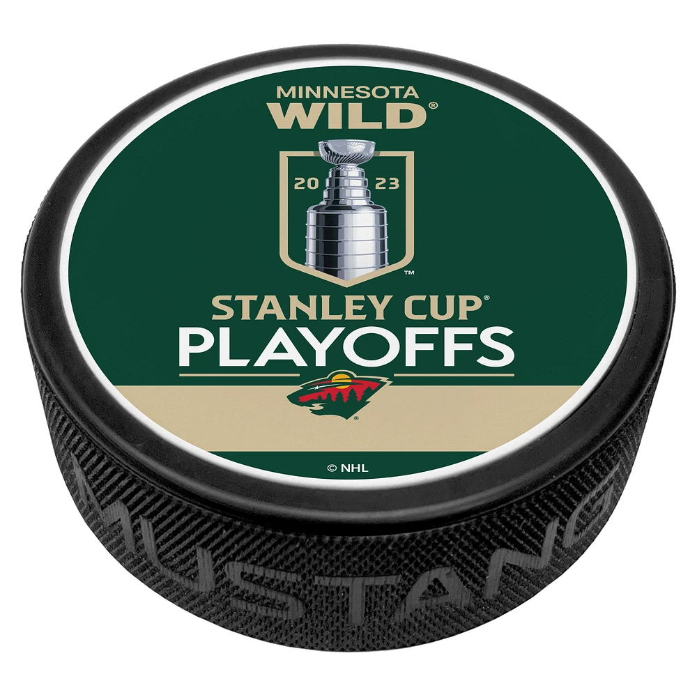 Green Minnesota Wild 2023 Stanley Cup Playoffs Hockey Puck
