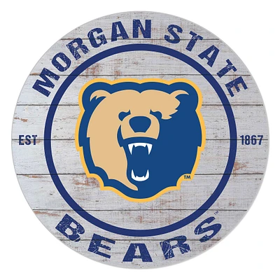 Morgan State Bears 20" Indoor/Outdoor Weathered Circle Sign