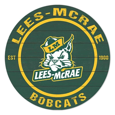 Lees-McRae Bobcats 20" Indoor/Outdoor Team Color Circle Sign