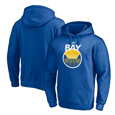Men's Royal Golden State Warriors The Bay Logo Pullover Hoodie