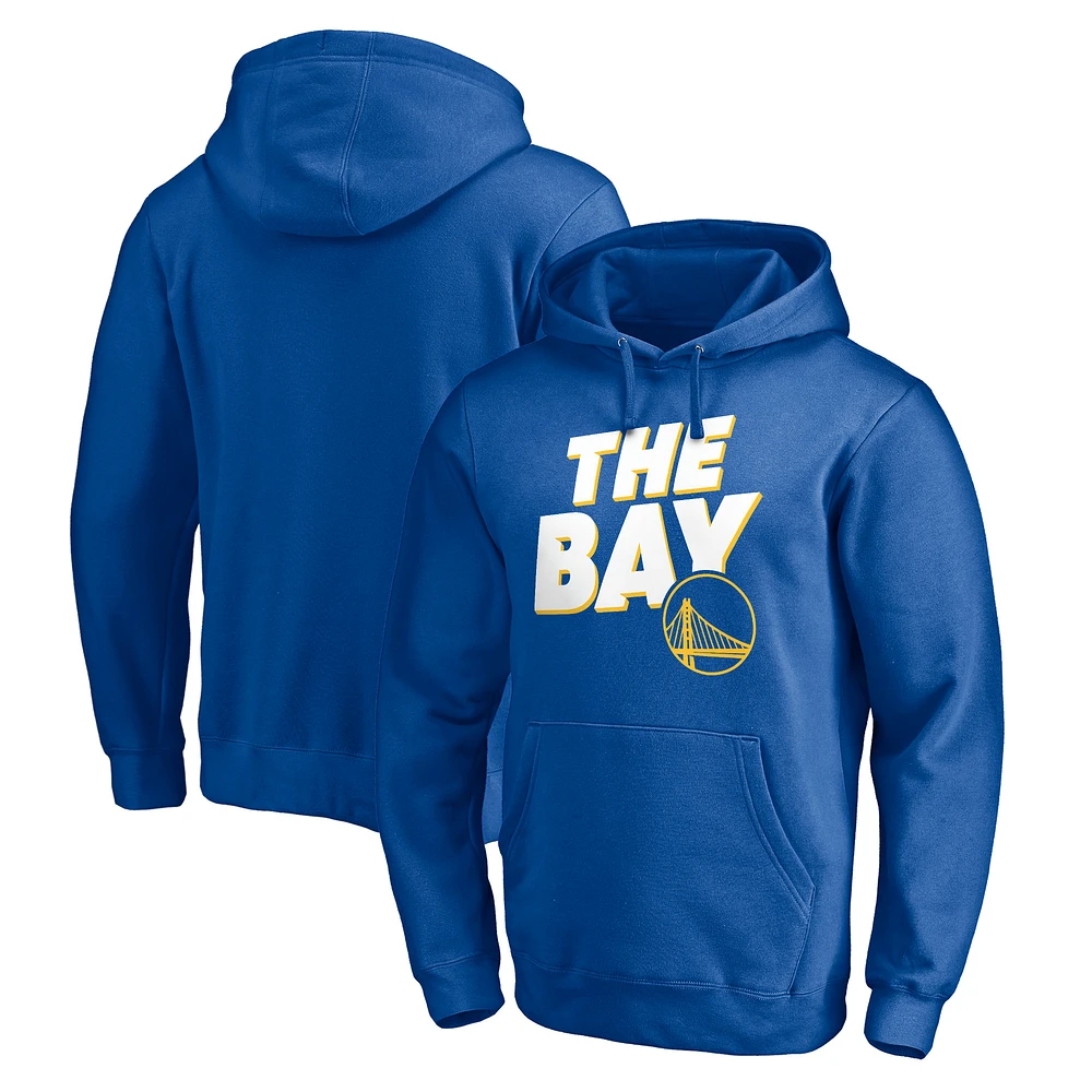 Men's Royal Golden State Warriors Hometown Collection Post Up Pullover Hoodie