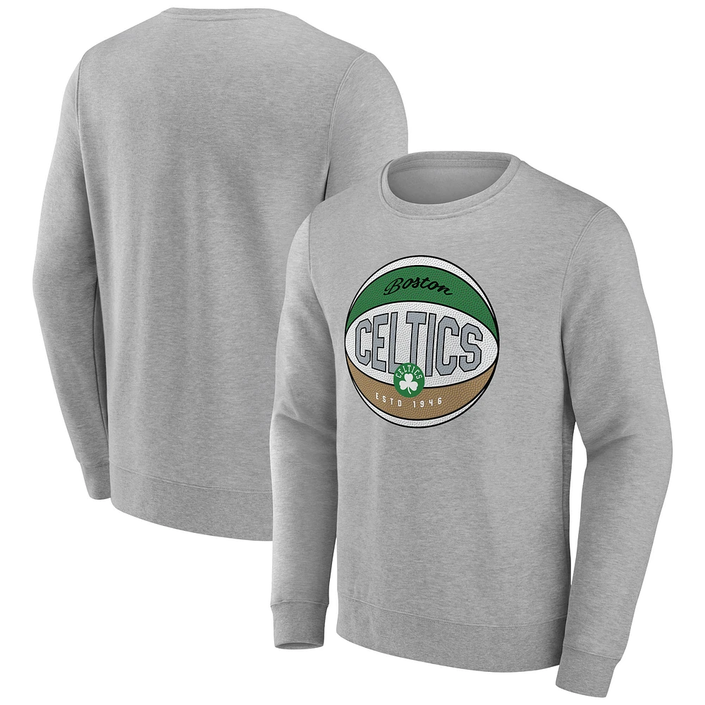 Men's Gray Boston Celtics Hard Color Pullover Sweatshirt