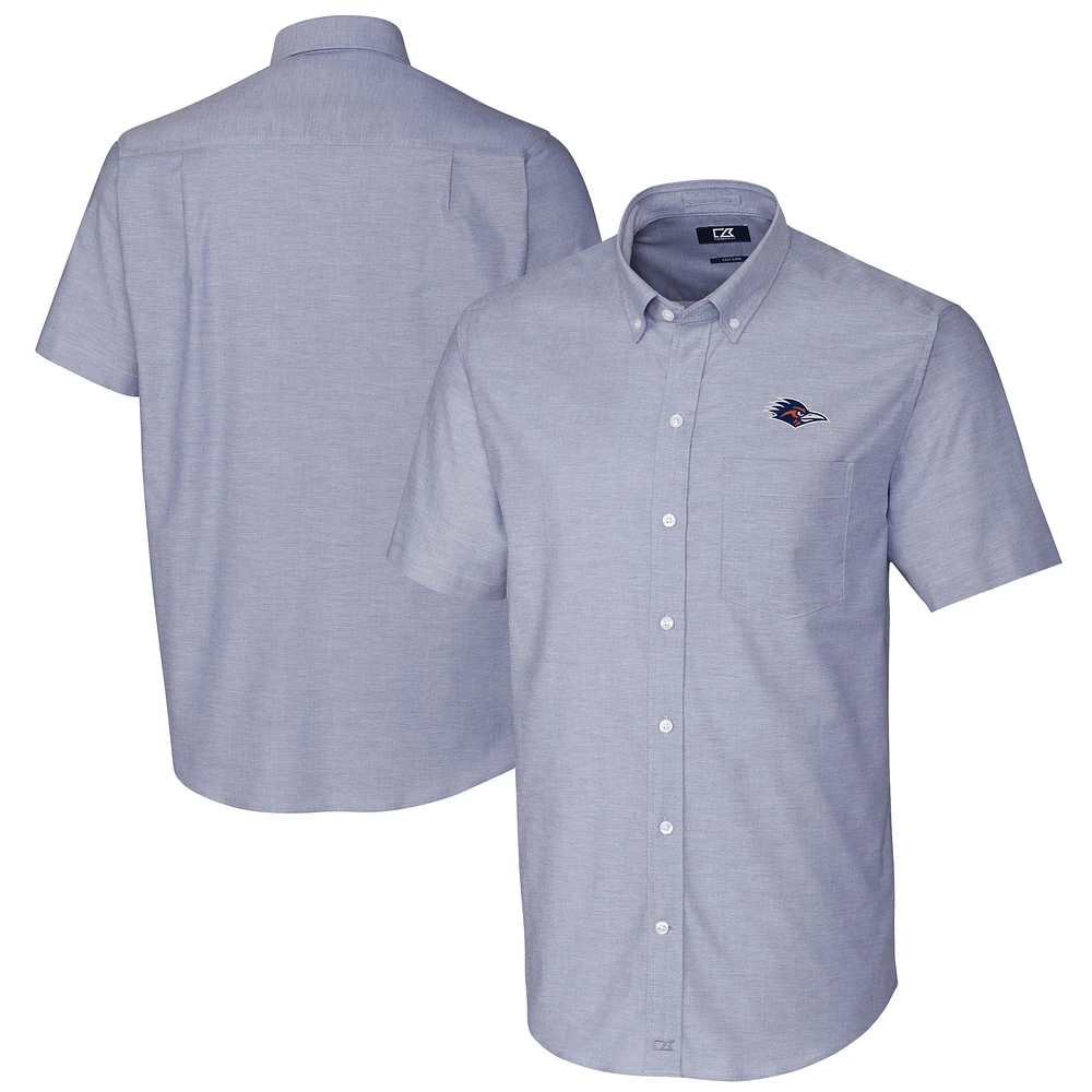 Men's Cutter & Buck Light Blue UTSA Roadrunners Oxford Stretch Button-Down Shirt