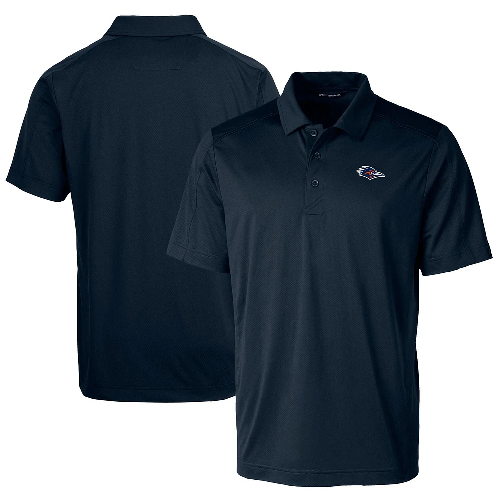 Men's Cutter & Buck Navy UTSA Roadrunners Prospect Textured Stretch DryTec Polo