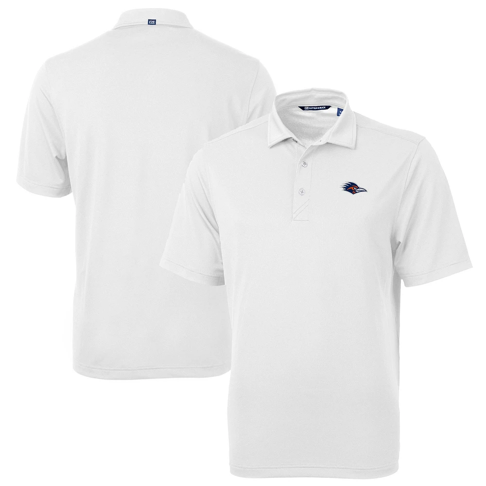 Men's Cutter & Buck White UTSA Roadrunners Virtue Eco Pique Recycled DryTec Polo