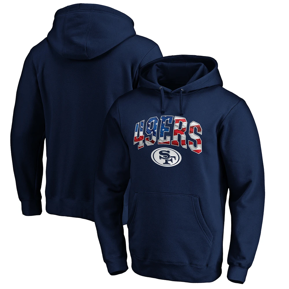 Men's Navy San Francisco 49ers Banner Wave Pullover Hoodie